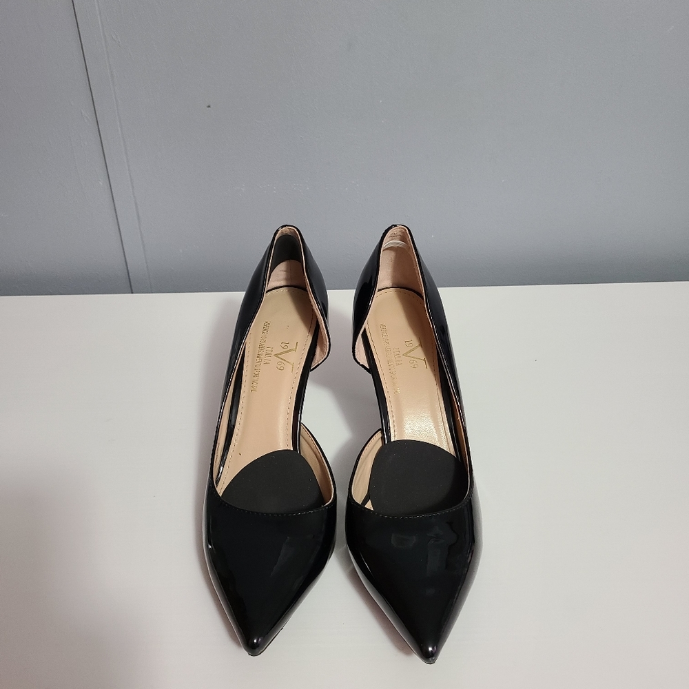 Versace Alexandria Classic Black patent pumps